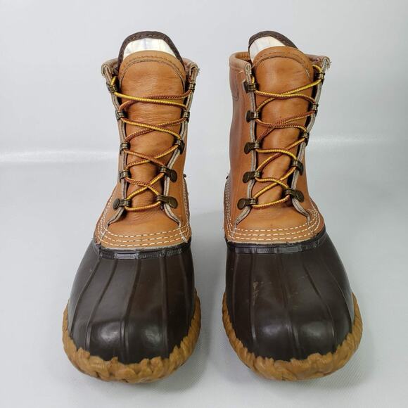 LL Bean Men’s 8 Gore Thinsulate Duck Hunting Boots Brown Leather USA